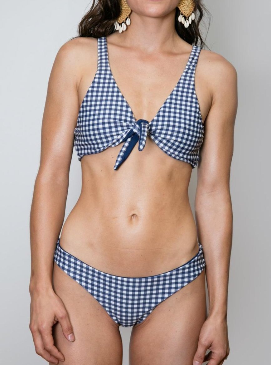LAGUNA BIKINI SET Reversible Blueberry/Gingham