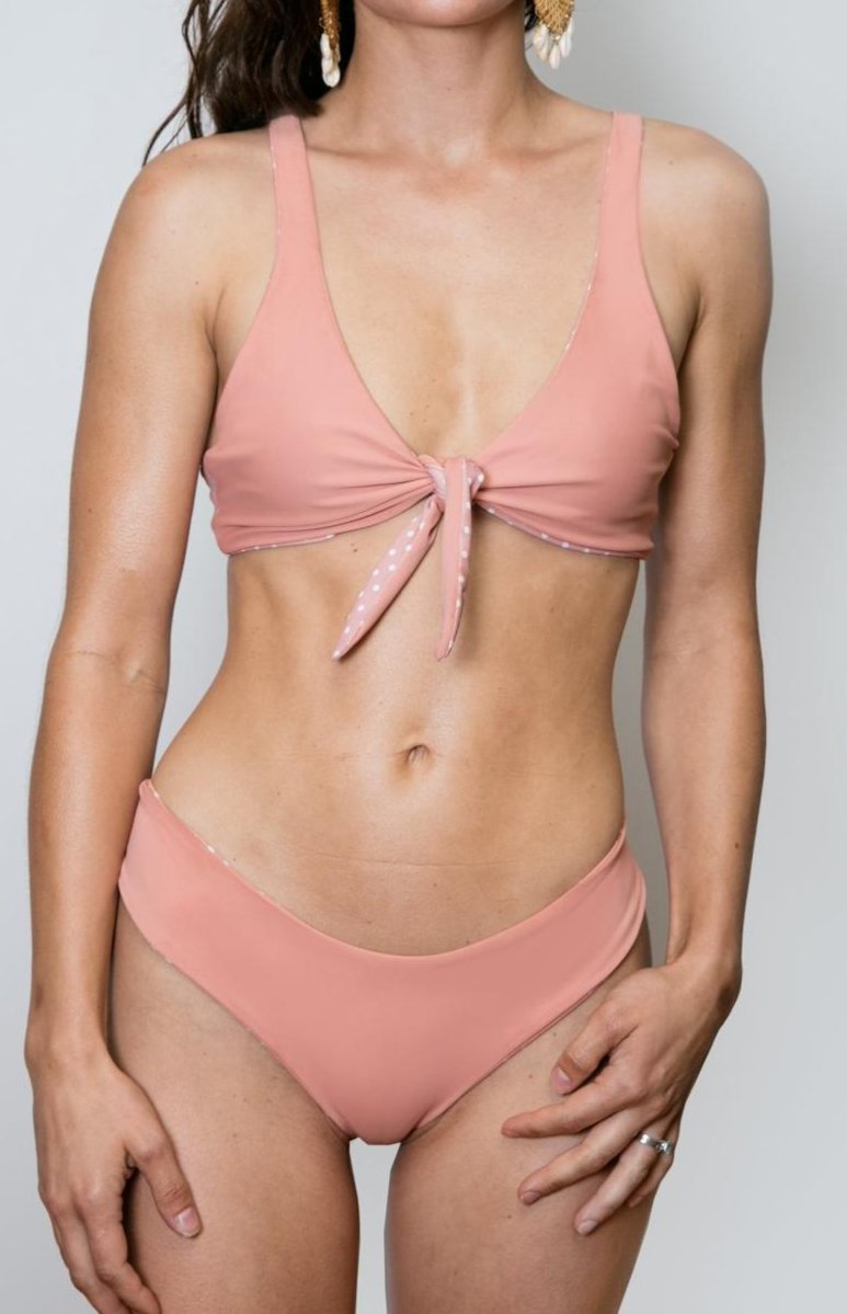 Malibu 2.0 Bottoms Reversible Dusty Rosé/Polka Dot